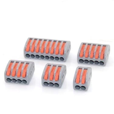 Imagem de Conectores de fio Cabo elétrico Quick Home Conexão de fio compacto Push-in Condutor de fiação doméstica Bloco de terminais (415,30 peças)