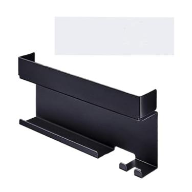 Imagem de Suporte de parede para secador de cabelo, suporte organizador de ferramentas de cabelo para banheiro | Rack de armazenamento de acessórios de banheiro resistente para varinhas de ondulação, batom