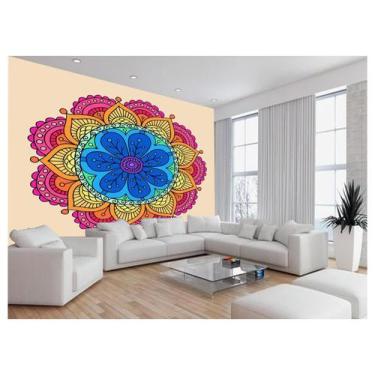 Imagem de Papel De Parede 3D Arte Mandala Cores Relax Spa 3,5M Tra39 - Você Deco