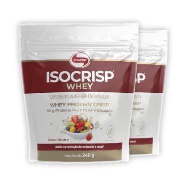 Imagem de Whey Protein Isocrisp Vitafor 240g Neutro | KIT 2