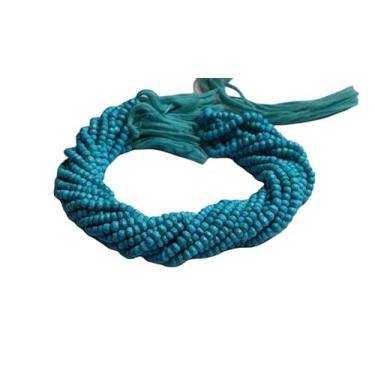 Imagem de Lady Works Fio de pedra natural turquesa indiana de 33 cm, contas facetadas rondelle de 4-5 mm para fazer joias DIY | Beads_04827