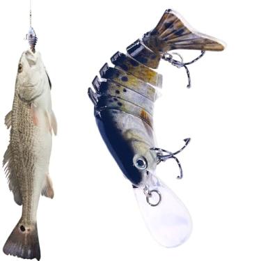Imagem de Isca de pesca de robalo – iscas de peixe minnow – acessórios de equipamento de pesca, iscas artificiais de placa de língua longa para robalo, truta, walleye, peixe-gato, lúcios