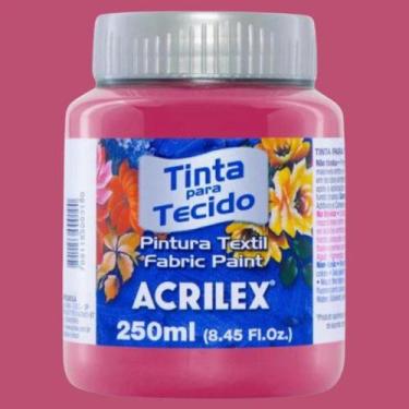 Imagem de Tinta para Tecido Fosca 250ml Acrilex - Cores Quentes - 04125, ROSA ES