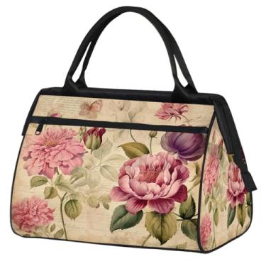 Imagem de Bolsa pequena para o fim de semana noturna para mulheres e homens, unicórnio e girassol, dobrável, bolsa de viagem leve para academia esportiva, Cor: 29, 15.2*8.3*11.6 inch, Moderno