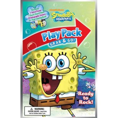 Imagem de Spongebob Squarepants Play Pack Grab & Go! [With 24-Page Coloring Book and Sticker(s) and Poster and Crayons and Stencils]