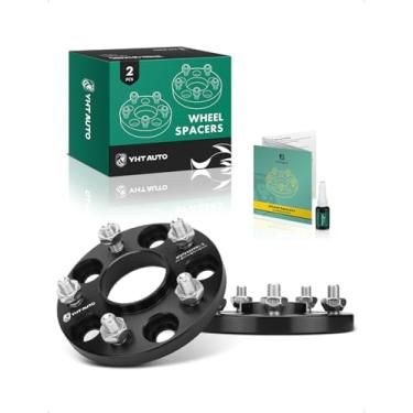 Imagem de YHTAUTO Espaçadores de roda centralizados de cubo de 5 x 4,5 15 mm compatíveis com Acura, modelos Honda, Accord, Civic, CR-V, Odyssey, MDX, espaçadores de pneu de 5 x 114,3 mm com pinos M12 x 1,5