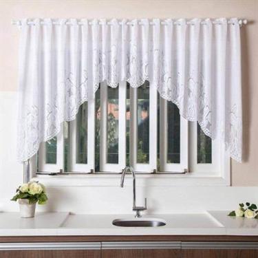 Imagem de Cortina de Renda Para Cozinha Cascata Clássica - Interlar, TULIPINHAS 
