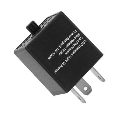 Imagem de HEEPDD Pisca-piscas de Sinal para Motocicleta Automotiva Hyper Flash Fix Compatível Com Lâmpadas LED Universais para Carros e Bicicletas Relé de Pisca-pisca LED 12V Carro Giratório Ajustável de 3