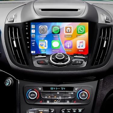 Imagem de Atualização estéreo Android 14 para Ford Escape 2013-2019, 2G + 64G tela sensível ao toque de 22.9 cm GPS Navi Head Unit Radio Double Din com câmera de backup sem fio Carplay Android Auto Bluetooth