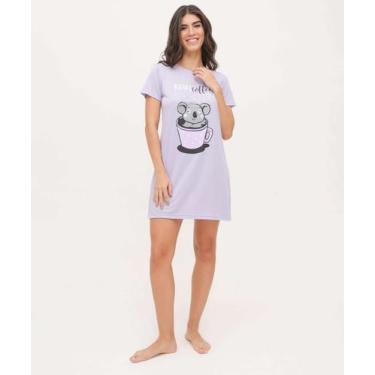 Imagem de Camisola Estampa Coala Manga Curta Marisa-32021, Lilás, P