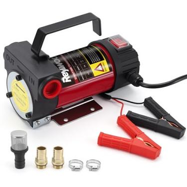 Imagem de Reywoo Bomba de transferência a diesel, kit de bomba de transferência de óleo elétrica de 12 V CC, bomba de transferência de combustível de 11,9 GPM para transferência de diesel, querosene, máquina,