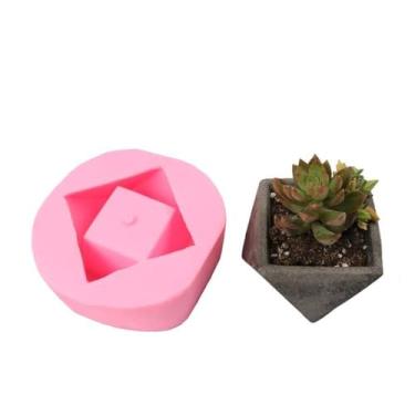 Imagem de Vaso de Suculenta Cimento Silicone DIY Ferramenta Arte Planta Verde Criativa e com Personalidade Fácil Usar Liberação Li