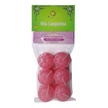 Imagem de Vela Lamparina Especial Djovia Rosa Arcanjo Samuel - Compaixão 6 Unidades