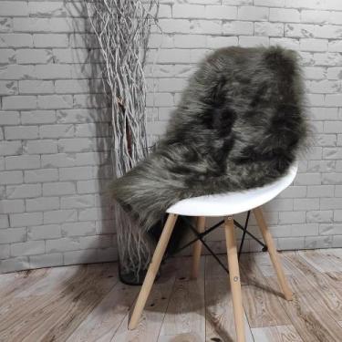 Imagem de Manta Xale de Pelúcia Pelo Alto Malte Para Sofá/Cadeira Decoração Yout