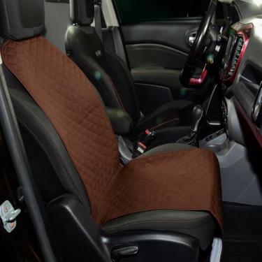 Imagem de Protetor de Banco Veicular Dianteiro Impermeável Universal (Marrom)