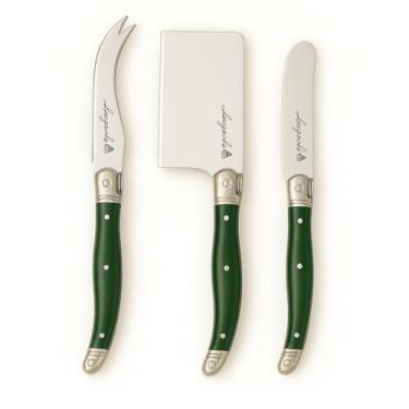 Imagem de Lets Eat It, Faqueiros, Kits de Facas, Colheres, Espátulas e Saca-Rolhas – Variações de Cores e Modelos Laguiole (Verde, Kit 3 Facas Queijo)