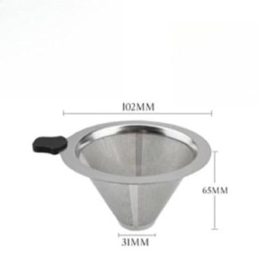Imagem de Filtro Coador De Café Inox - Peneira Aço Reutilizável