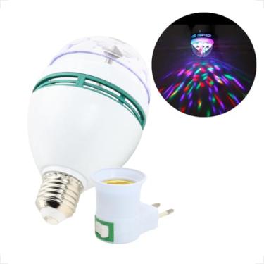 Imagem de Lâmpada LED Globo Giratório RGB E27 com Bocal – Luz Colorida para Festa, Balada e Decoração, Bivolt (2)