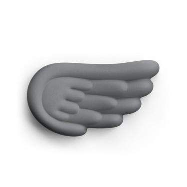 Imagem de Descanso de pulso de silicone para mouse com superfície lisa e base de poliuretano antiderrapante, descanso ergonômico de espuma de memória, almofada de apoio de pulso com asas de anjo fofas para