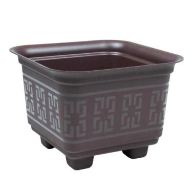 Imagem de Kit 3 Vasos Jardineira Floreira Quadrado Plástico Resistente 6L - Lupe