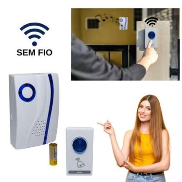 Imagem de Campainha Residencial Domestica Uso interno/externo S/ fio Wireless At