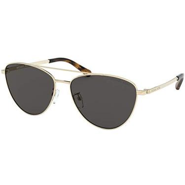 Imagem de Óculos de sol Michael Kors MK1056 Barcelona Aviator 58mm ouro claro/cinza escuro sólido tamanho único