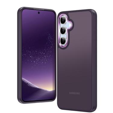 Imagem de Capa de telefone compatível com Samsung Galaxy S24-FE: capas para Samsung S24 FE, capa protetora rígida anti-impressão digital, capa fina para S24 FE, L-roxo