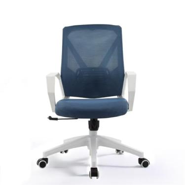 Imagem de VHDY85KA Cadeira moderna giratória ajustável cadeira de escritório ergonômica malha média rodante trabalho cadeira de trabalho giratória com rodas cadeira de conferência de estudo encosto cadeira de