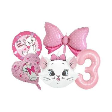 Imagem de Balões De Festa De Aniversário Para Meninas, Tema Marie Cat, Decoração