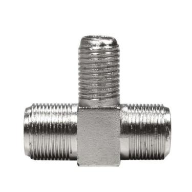 Imagem de Kit 10 Emendas F Tipo T 3 Fêmeas Cabo Coaxial Rg6 Rg59