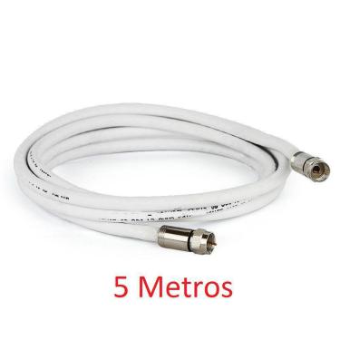 Imagem de Cabo De Antena Coaxial Para Tv Digital E Sky Rg6 5m