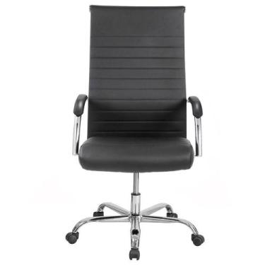 Imagem de Cadeira De Escritório Esteirinha Base Cromada Com Rodinha Fortt Pequim