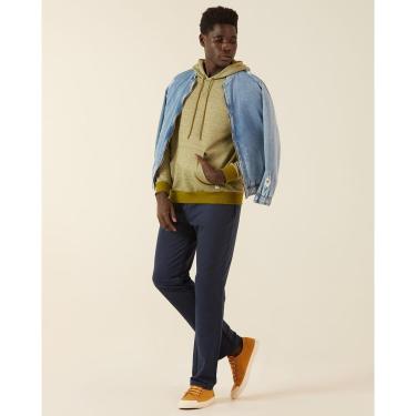 Imagem de Calça Básica Masculina Moletom Sem Flanela Azul Escuro - G-Masculino