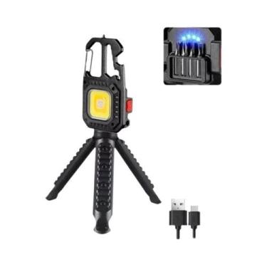 Imagem de Lanterna LED COB Recarregável Com 8 Modos, Portátil E De Alta Luminosi