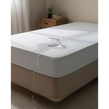 Imagem de Capa Protetora Impermeável para Colchão Solteiro Sultan com Elástico e Tecido Repelente a Líquidos