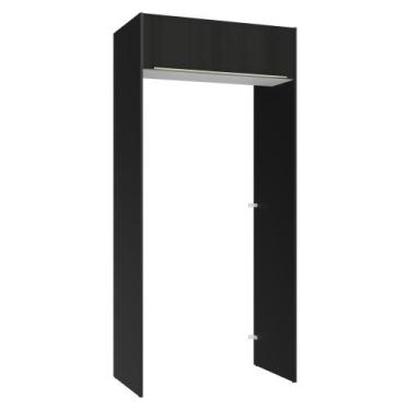 Imagem de Porta-Geladeira 103 cm 1 Porta Basculante Preto/Branco/Preto Lux Mades