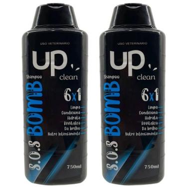 Imagem de 2x Shampoo 6 Em 1 Pet Cachorro E Gato Hidratação e Brilho 750ml - Supr