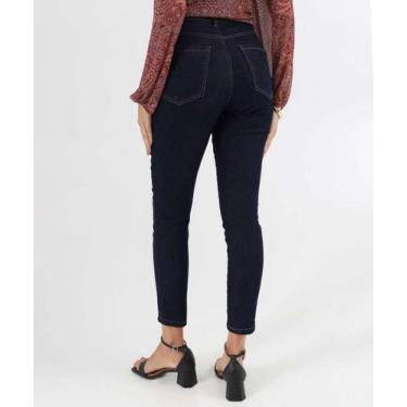 Imagem de Calça Jeans Skinny Feminina Cintura Alta Bolsos Azul-22015 - VIZZY JEA