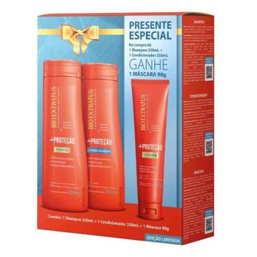 Imagem de Kit Bio Extratus Mais Proteção Shampoo e Condicionador 350ml + Máscara