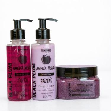 Imagem de Kit Presente 3 Itens Corpo e Rosto Sabonete 200ml Hidratante 200ml Esf