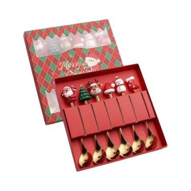 Imagem de Conjunto De Talheres De Natal Em Caixa De Presente 2, 4 Ou 6 Peças: Co
