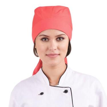 Imagem de Bandana Para Chef Cozinha Unissex Lenço 100 Algodão Cores Lisas Outlet