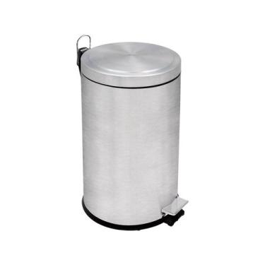 Imagem de Lixeira Aço Inox Com Pedal Brasil Plus 12 Litros Tramontina, Inox