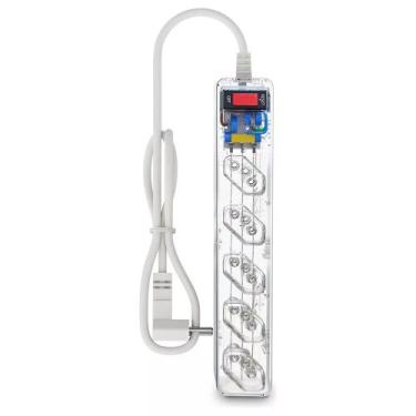 Imagem de Filtro de linha dps iclamper 5 tomadas lcf transparente