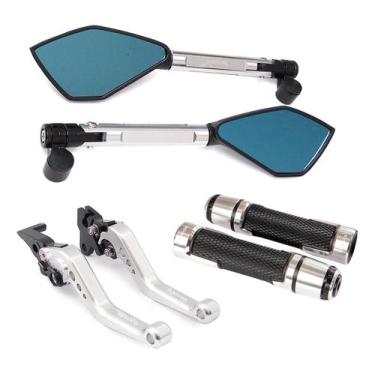 Imagem de Kit Retrovisor Manopla Manete Riva Yes Intruder 125 05 A 07 - Stark Ra