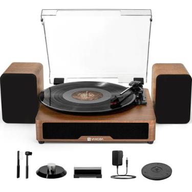 Imagem de Toca-Discos de Vinil Vangoa com Bluetooth e Alto-Falante