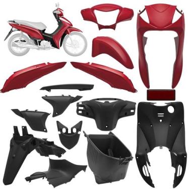 Imagem de Kit Peças Plásticas Biz 125 2011 À 2013 - Pro Tork, VERMELHO PIMENTA 2