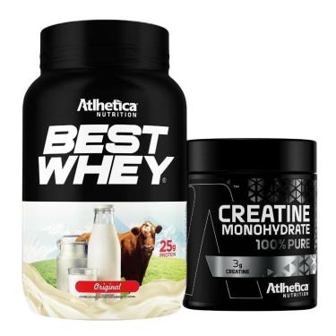 Imagem de Best Whey Isolado Hidro 3W Original 900g + Creatina Atlhetica-Unissex