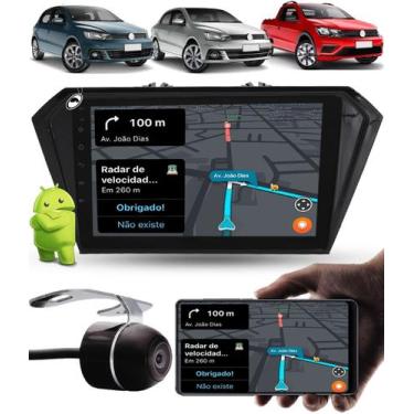 Imagem de Multimídia 2 Din 9" Polegadas Android Gol Voyage Saveiro G7 G8 2017 Em
