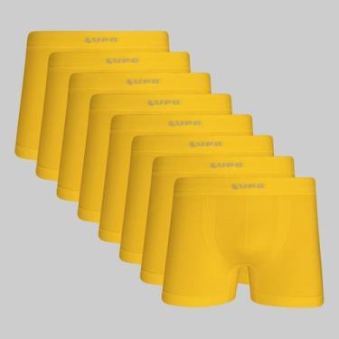 Imagem de Kit 8 Cuecas Lupo Boxer Micromodal Sem Costura 00661, Amarelo, P